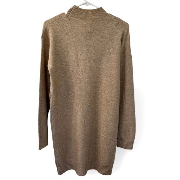 Hem & Thread Anthro Sweater Dress Tan Leopard Print Cozy Knit Size Med NWT - Picture 3 of 8